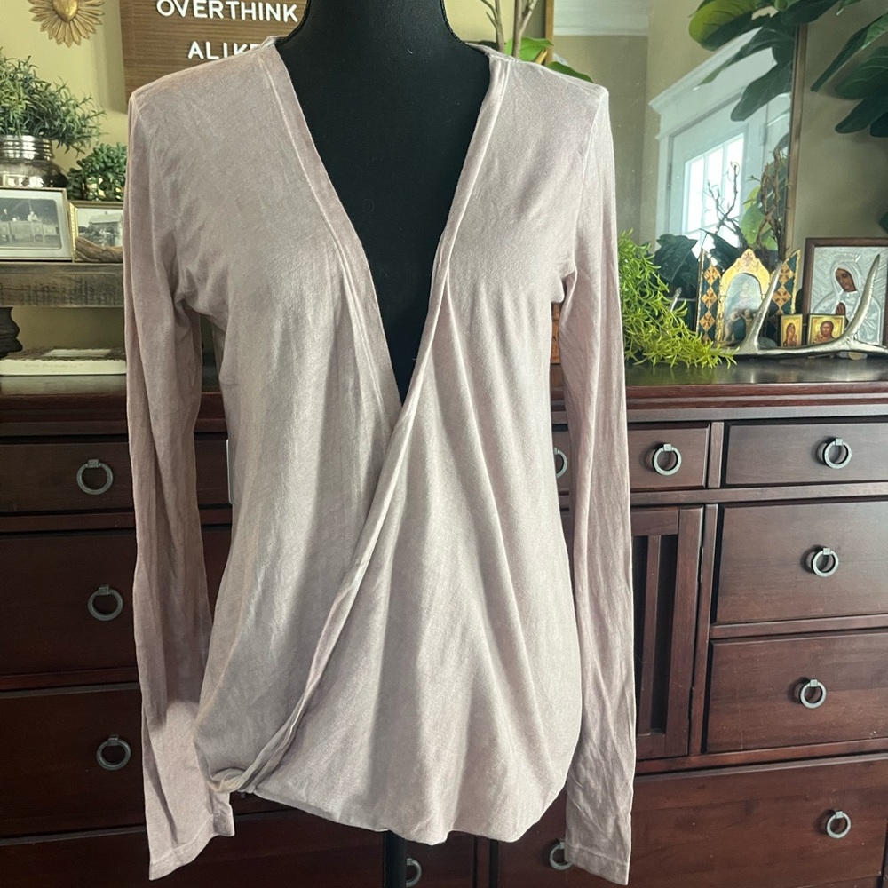 Anthropologie Porridge Women's V-Neck Wrap Top  - Soft Purple